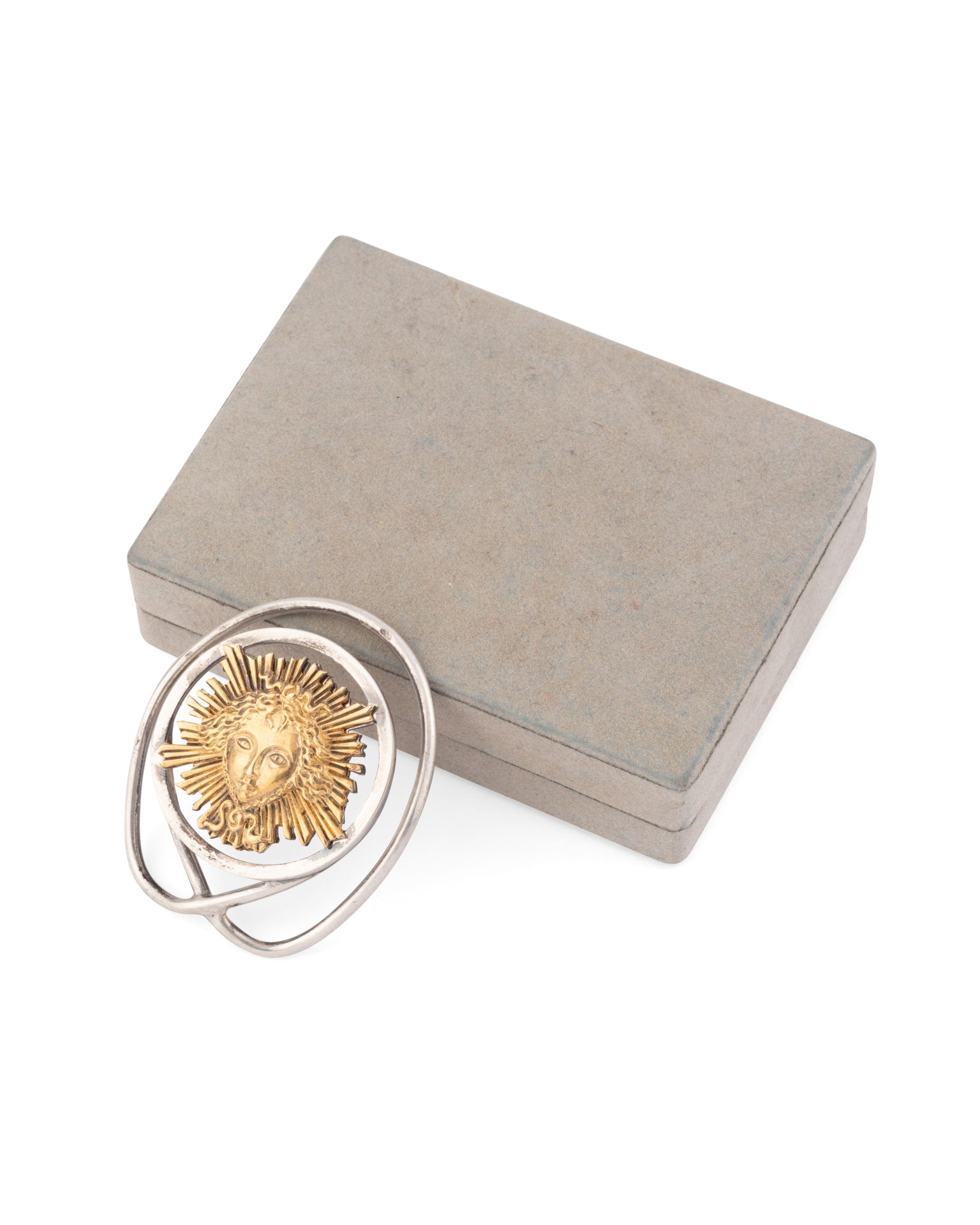 Hermes by Gaetan de Percin, Vermeil and Silver Solar Motif Money Clip