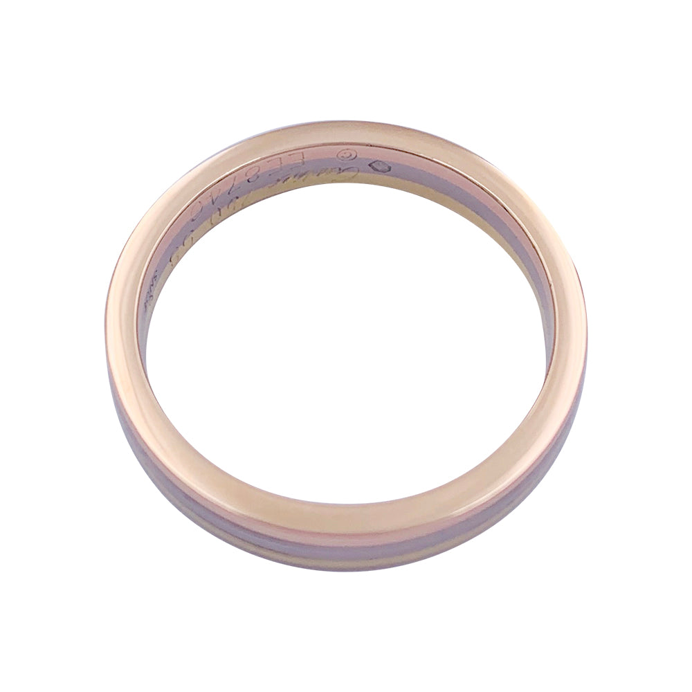 Cartier wedding ring, "Vendôme Louis Cartier", three golds.
