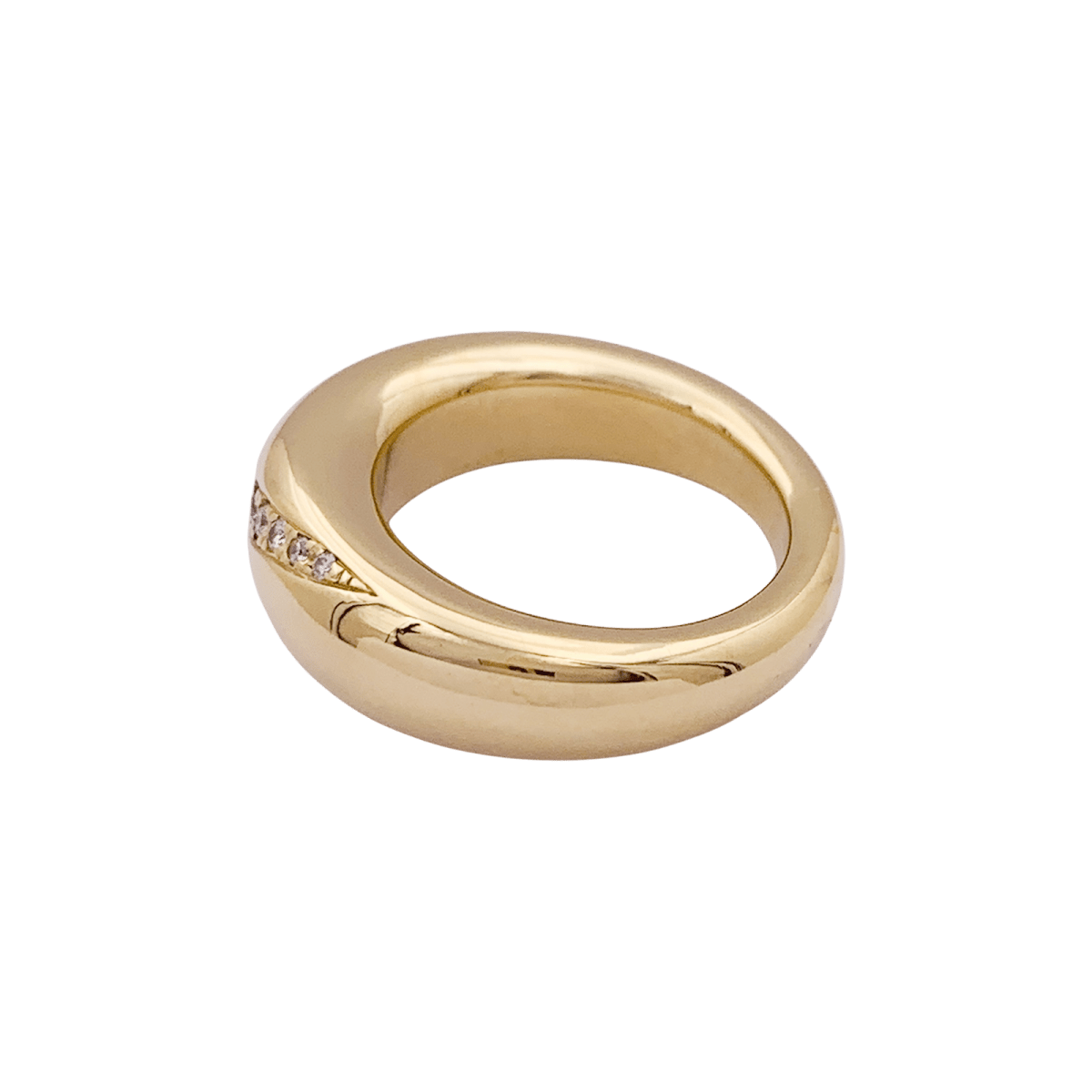 Bague Chaumet "Anneau" or jaune, diamants. - Maison Eloe