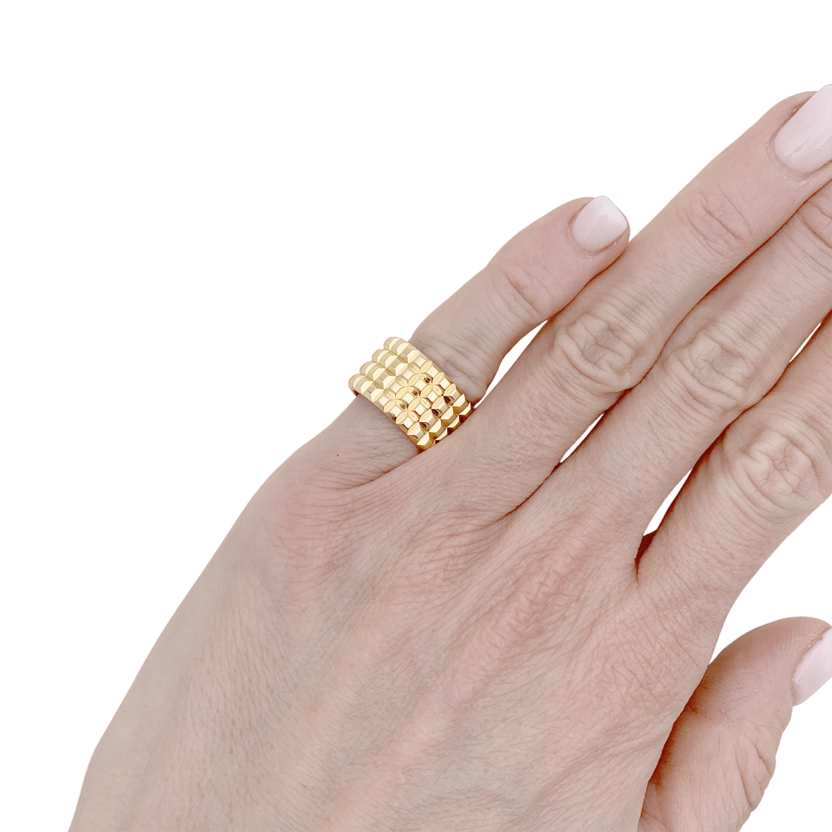 Bague Boucheron "Clou de Paris" or jaune. - Maison Eloe