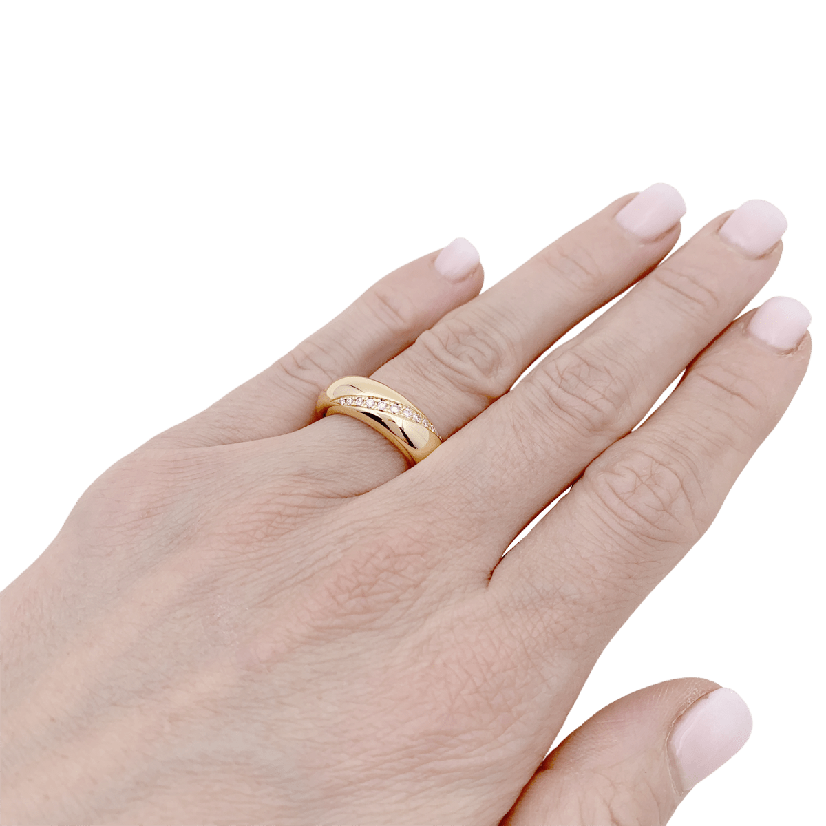 Bague Chaumet "Anneau" or jaune, diamants. - Maison Eloe
