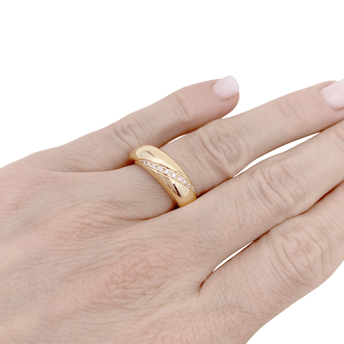 Bague Chaumet "Anneau" or jaune, diamants. - Maison Eloe