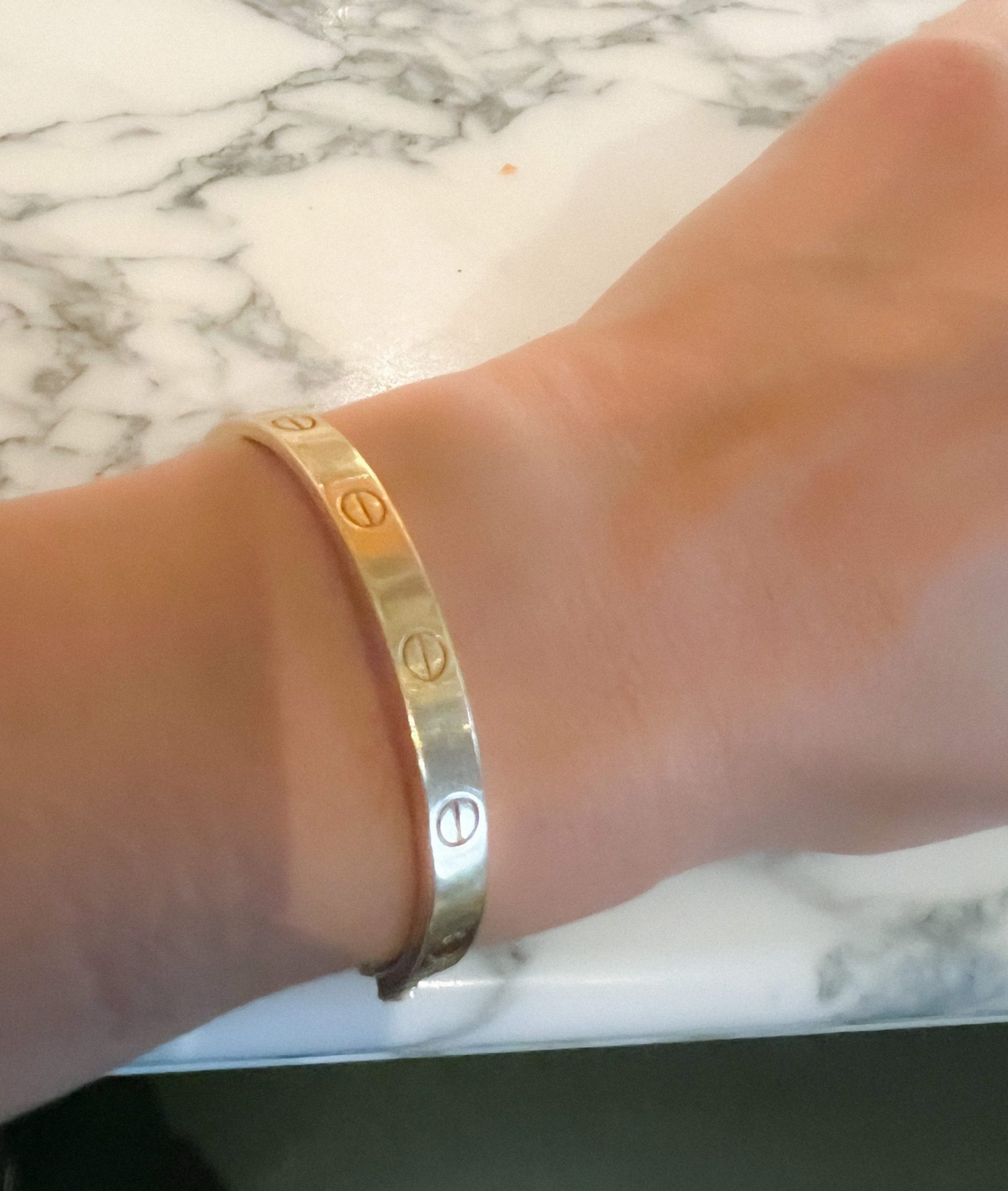 Rose gold bracelet from the Cartier Love collection, large model