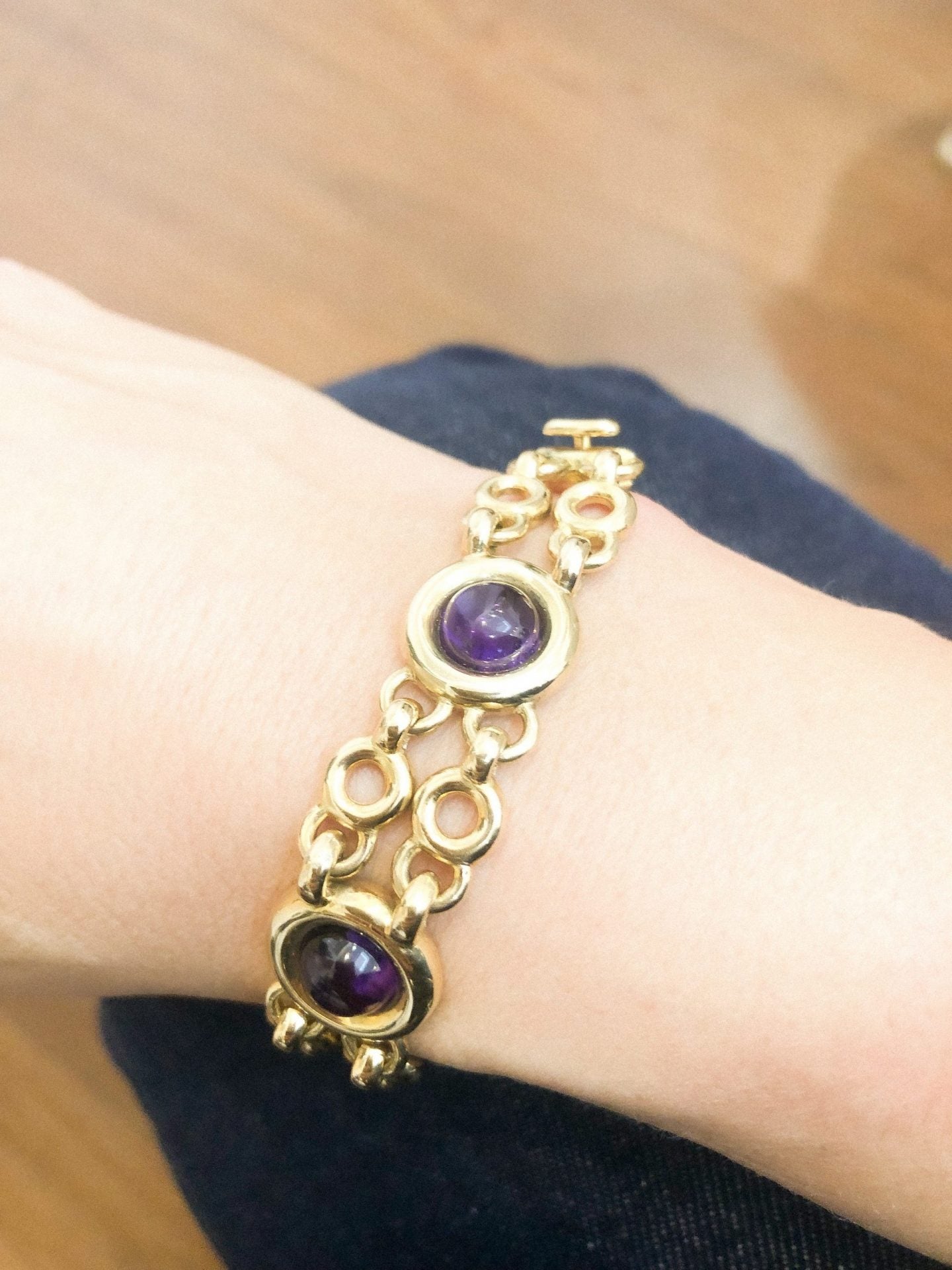 Poiray, yellow gold and amethyst bracelet