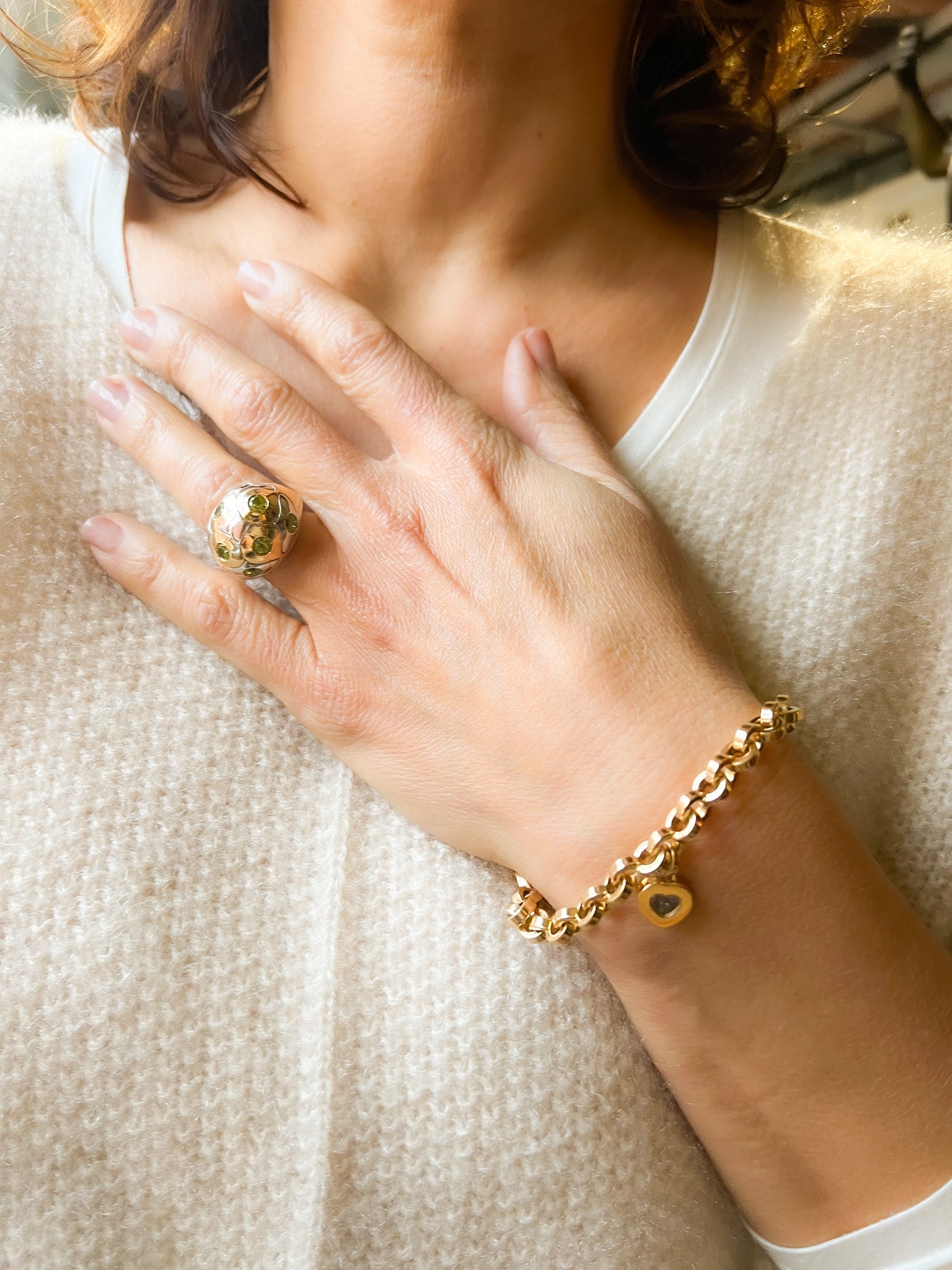 Chopard yellow gold bracelet from the Happy Diamond collection