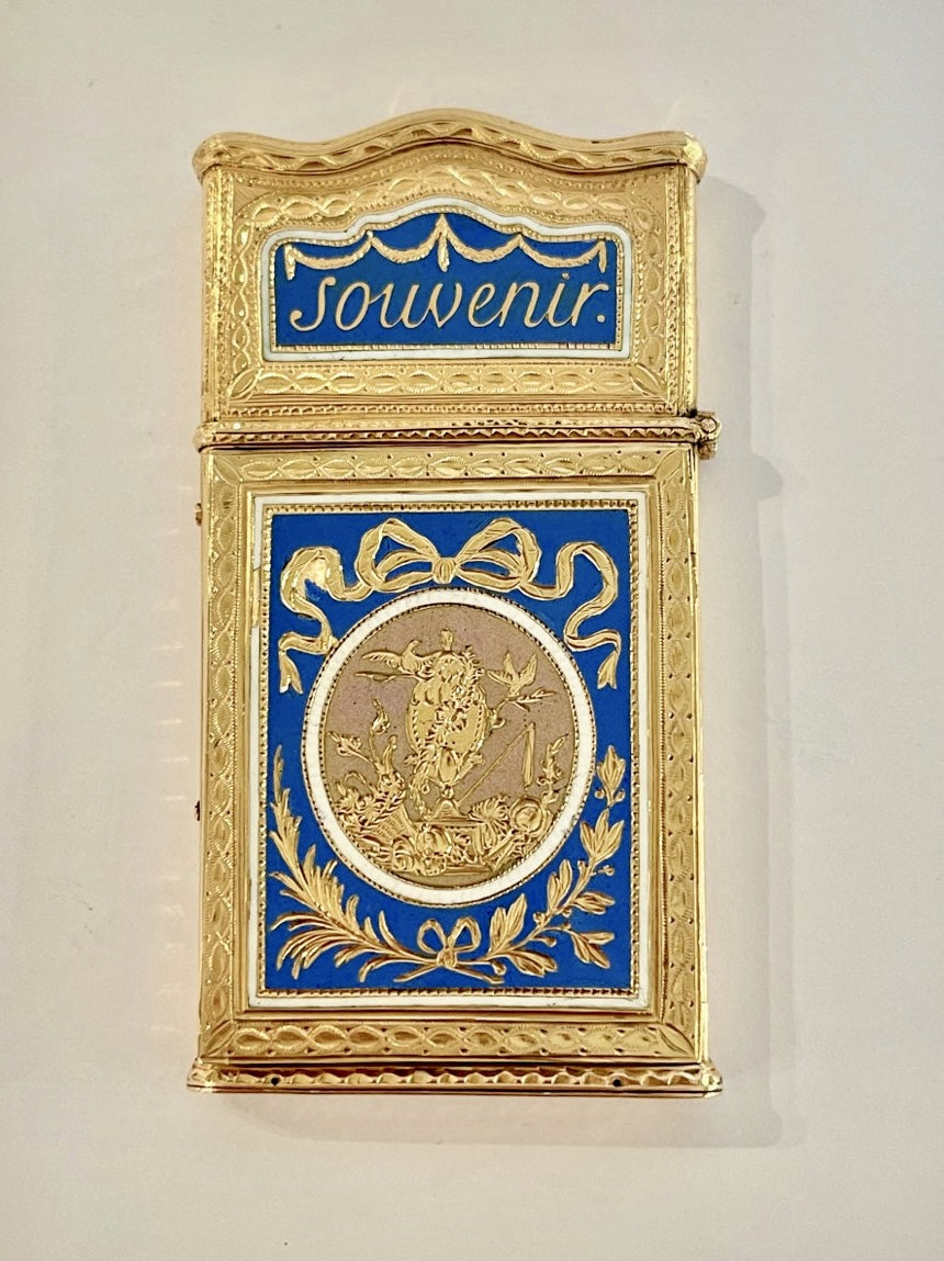 18th century 18K gold and enamel secret kit