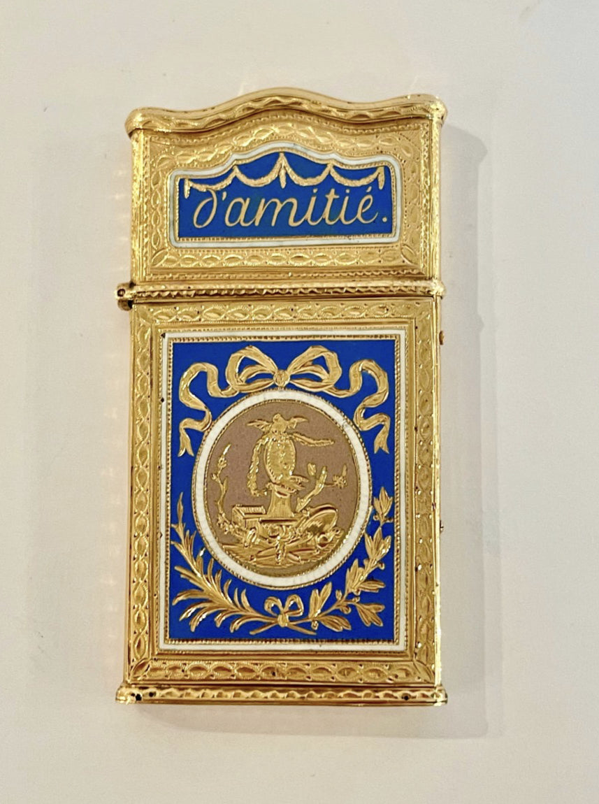 18th century 18K gold and enamel secret kit