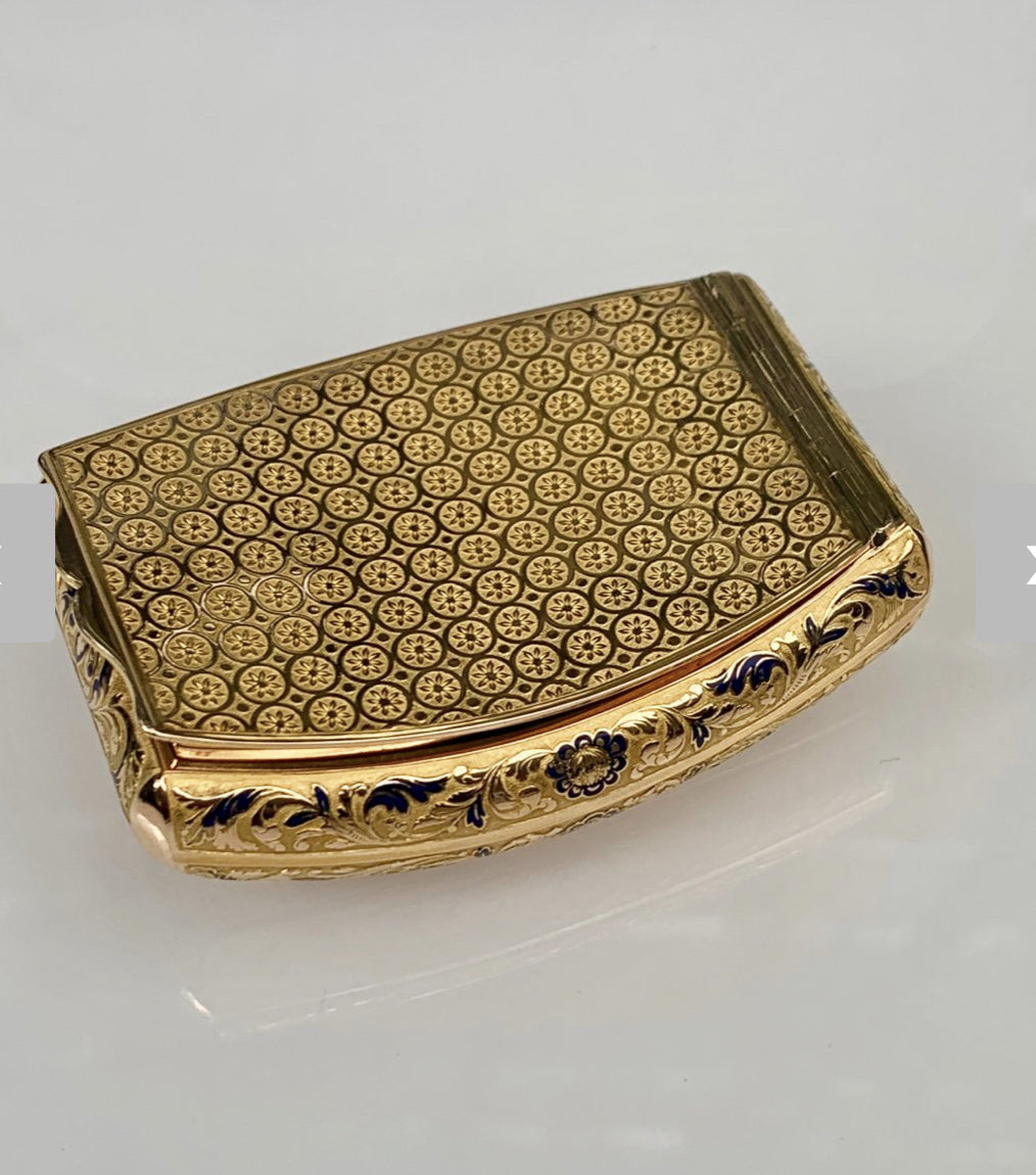 Empire period gold and enamel snuffbox