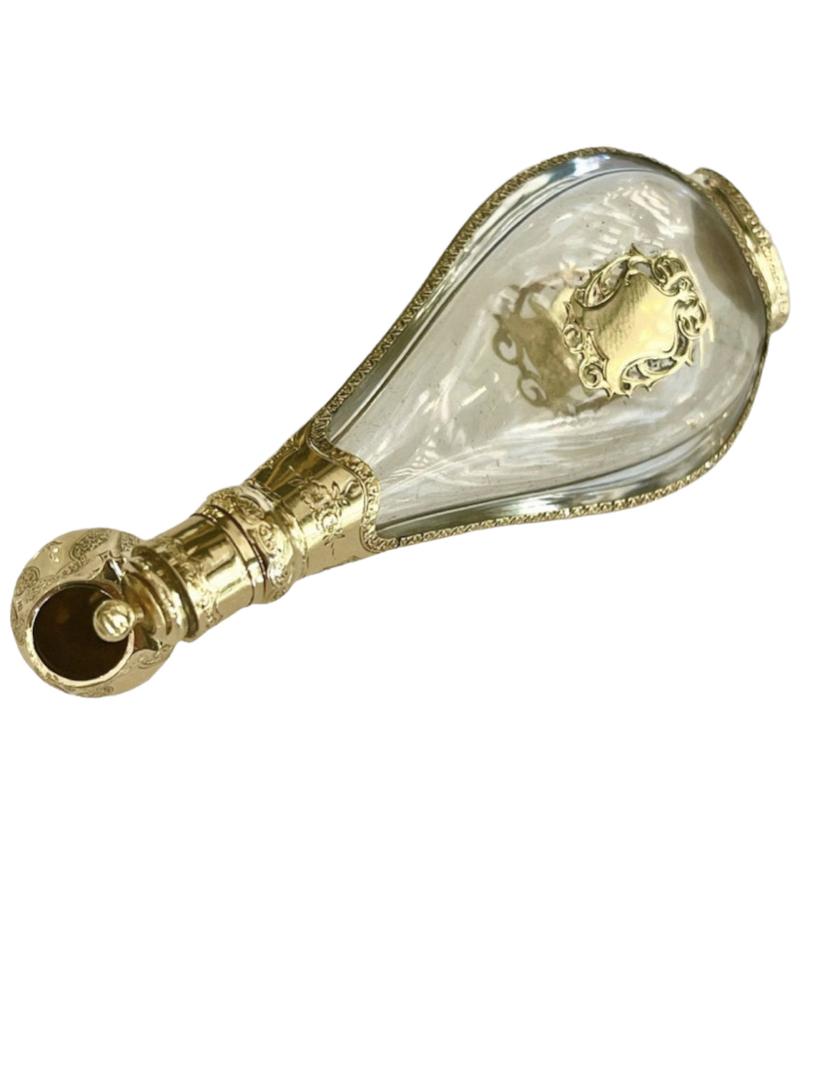 Crystal and gold perfume bottle, 19th century