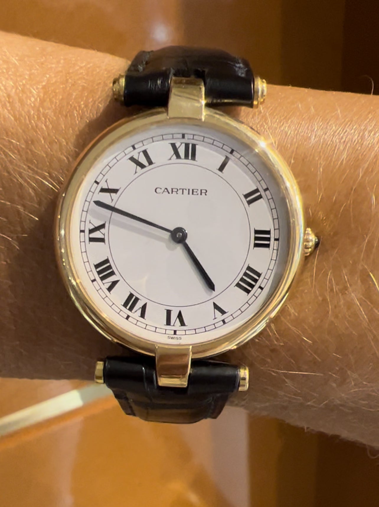 Cartier "Vendôme" model watch in yellow gold