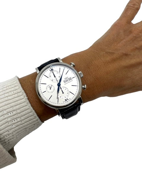 IWC, Portofino Chronograph watch in steel Full set