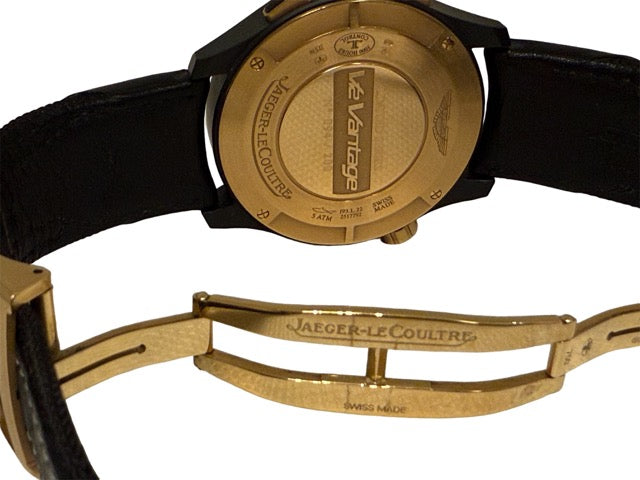 Jaeger Lecoultre Aston-Martin V12 Vantage model, gold ceramic and steel Limited Edition