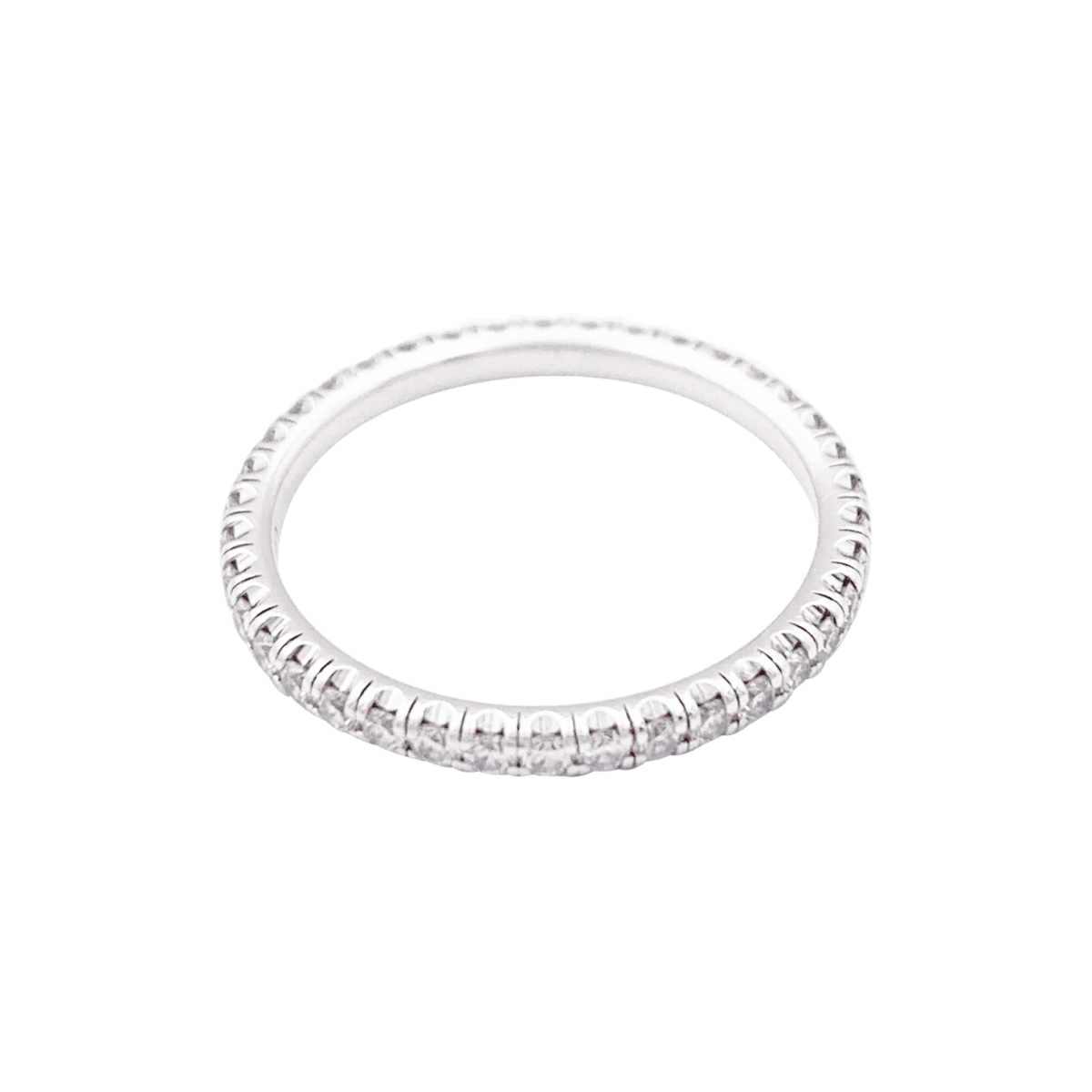 Alliance Cartier, "Etincelle", or blanc, diamants. - Maison Eloe