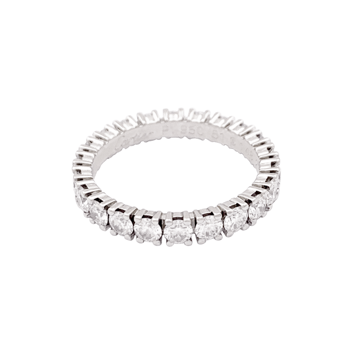 Alliance Cartier, "Etincelle", platine diamants. - Maison Eloe