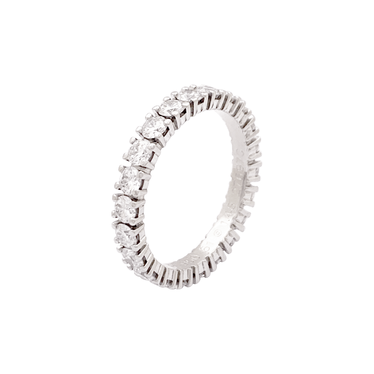 Alliance Cartier, "Etincelle", platine diamants. - Maison Eloe