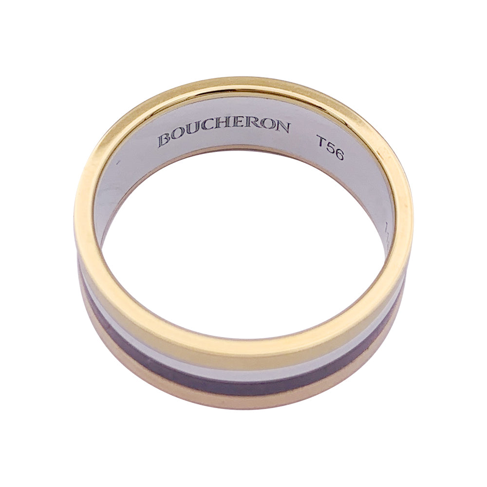 Bague Boucheron "My First Quatre", deux ors et acier.
