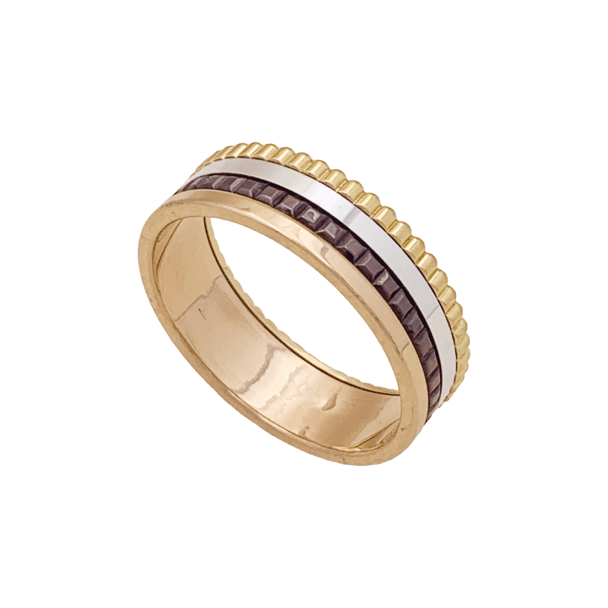 Bague Boucheron, "Quatre Classique Small",, en or rose, blanc et jaune. - Maison Eloe