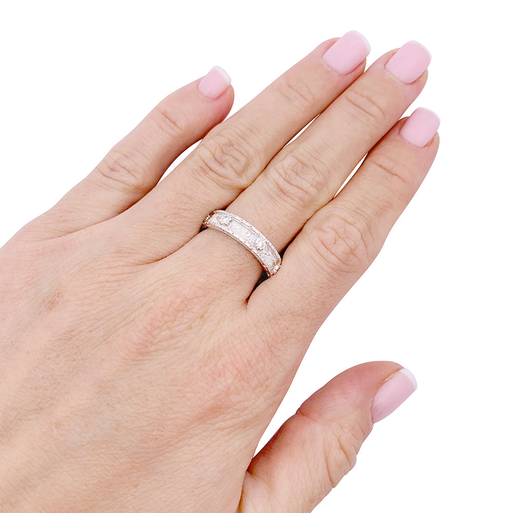Bague Buccellati "Eternelle Macri Capri" or blanc, diamants.