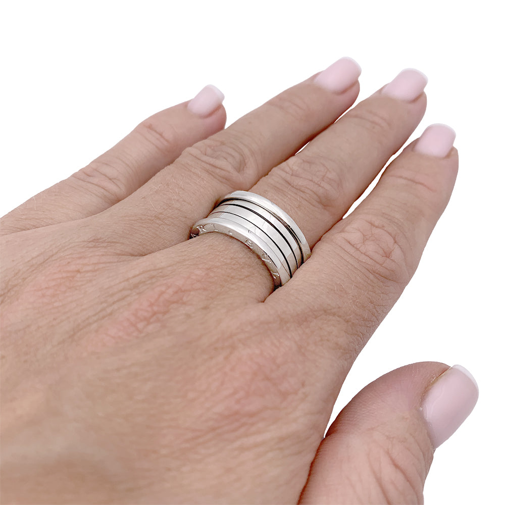 Bague Bulgari, "B.Zero1", or blanc.