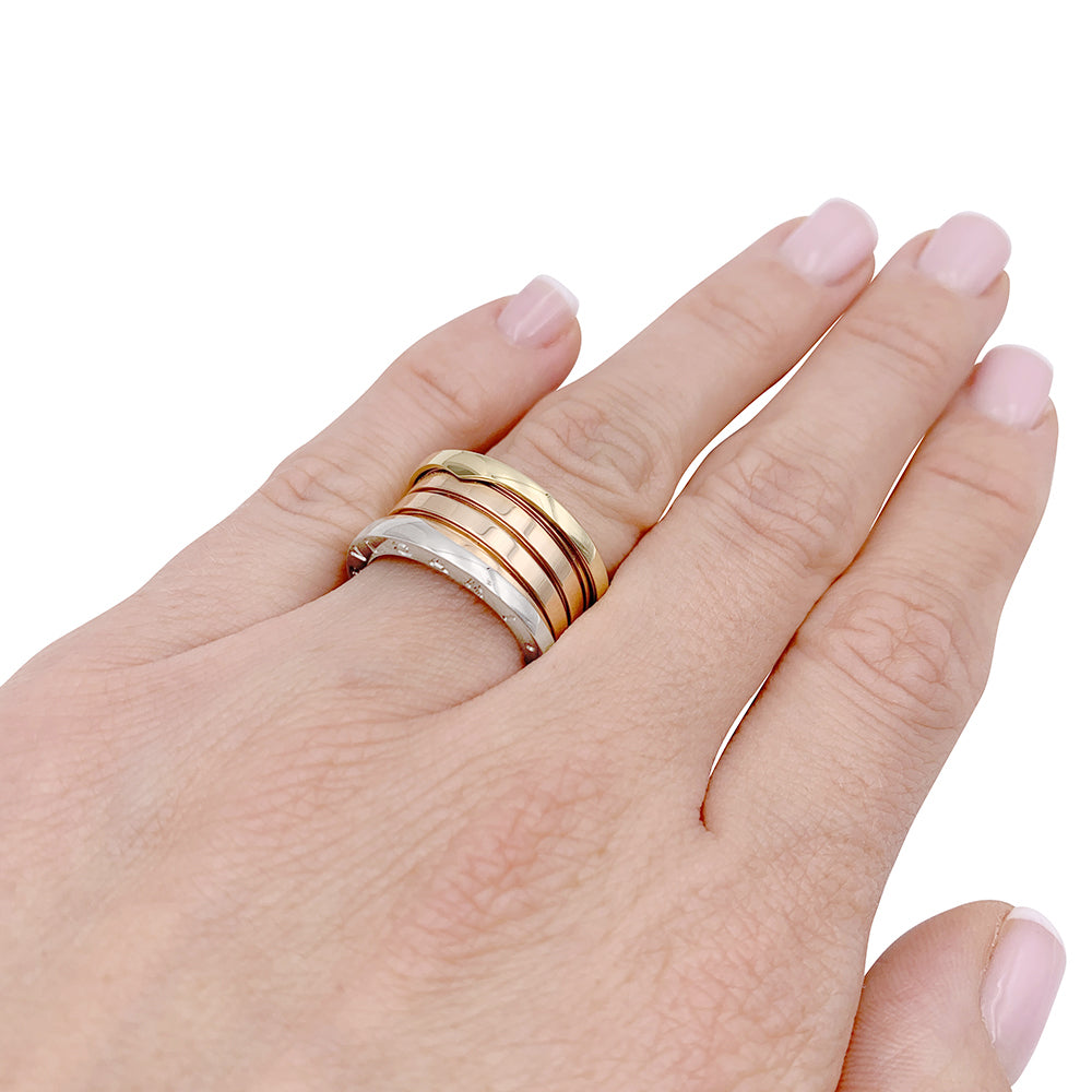 Bague Bulgari,"B.Zero1", trois ors.