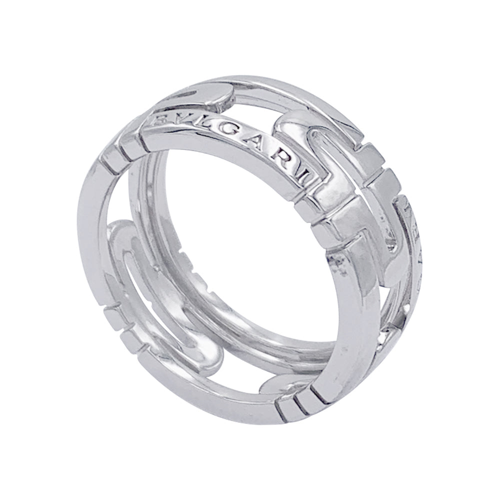Bague Bulgari, "Parentesi Openwork", or blanc.