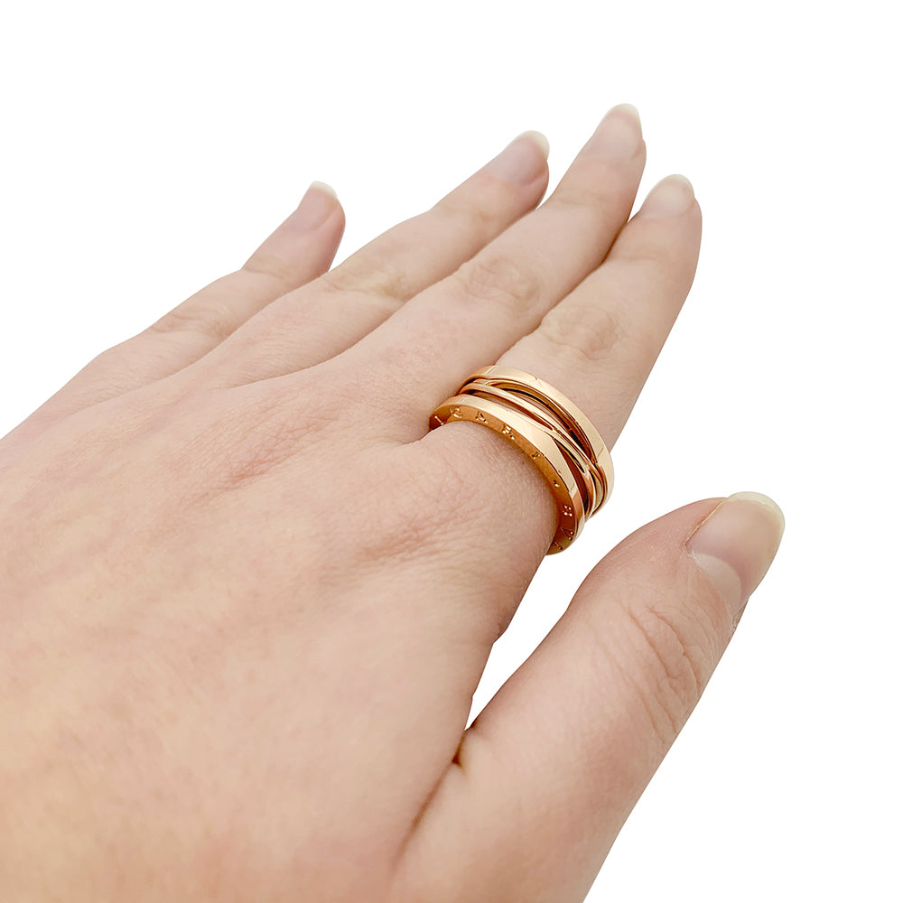 Bague Bulgari “B.Zero1 Zaha Hadid" en or rose.