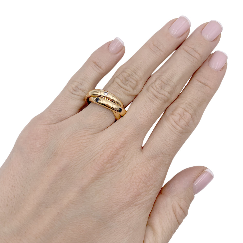 Bague Cartier, "Constellation", or jaune, gemmes de couleur.