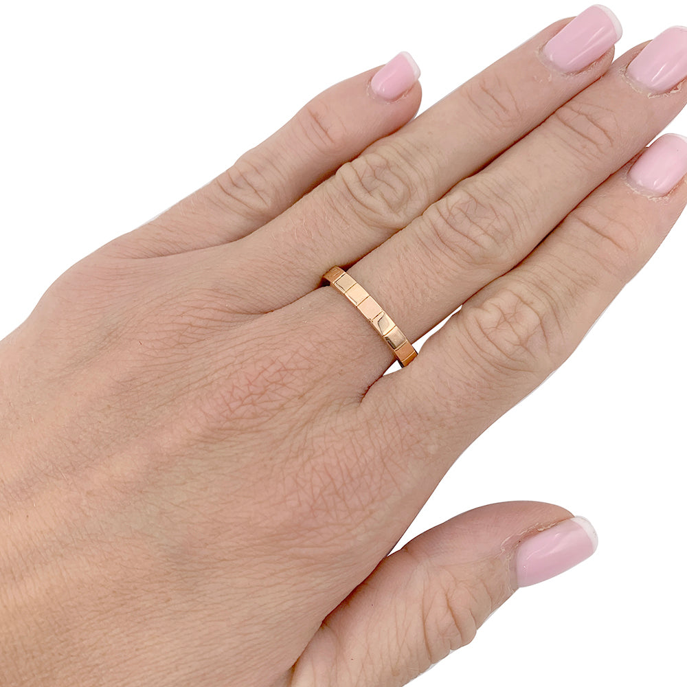 Cartier ring, "Lanière", pink gold.