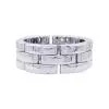 Cartier ring, "Maille Panthère 3 Rangs Demi Pavé", white gold, diamonds.