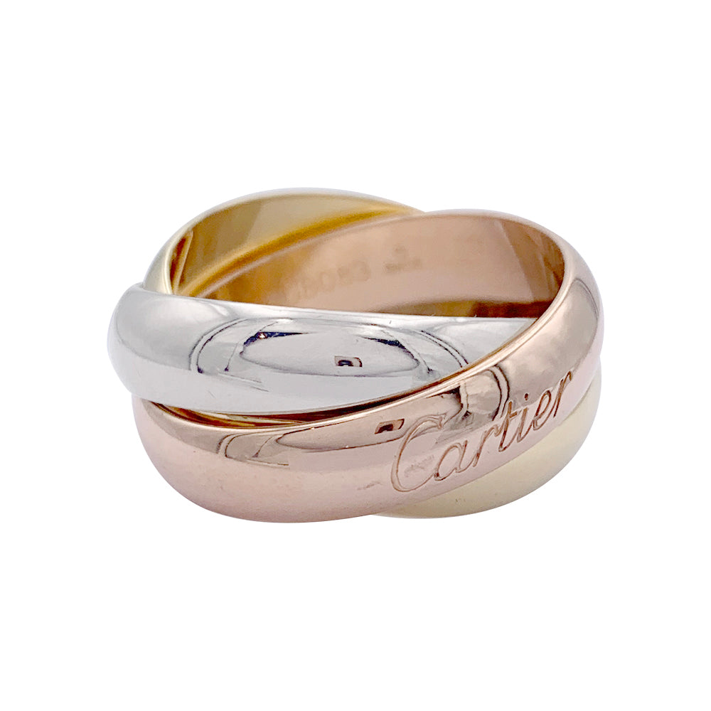 Bague Cartier "Trinity" 3 ors, grand modèle.