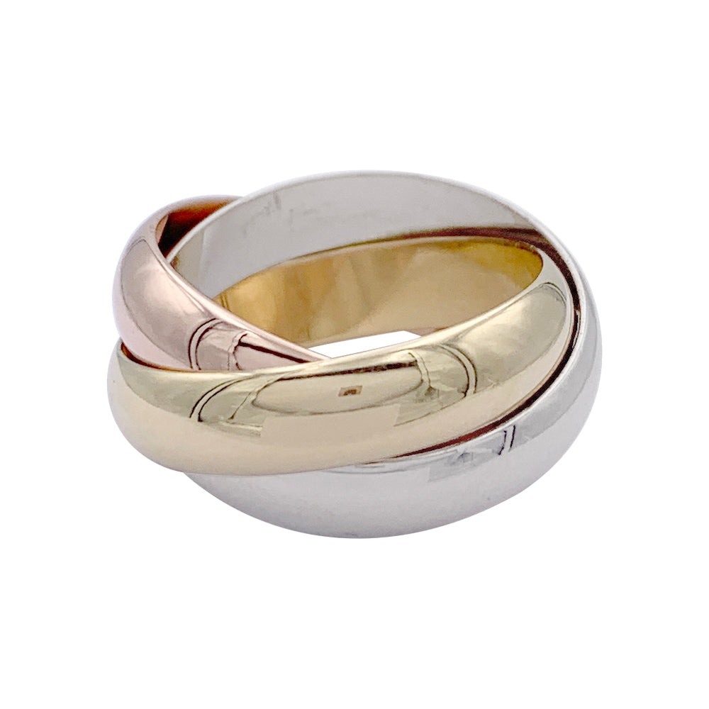 Bague Cartier "Trinity" 3 ors, grand modèle.