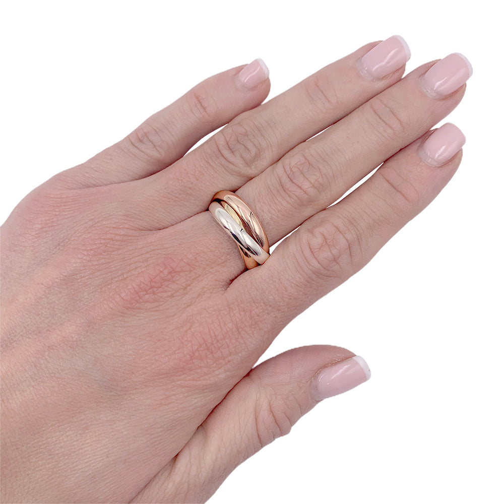 Bague Cartier, "Trinity", trois ors.