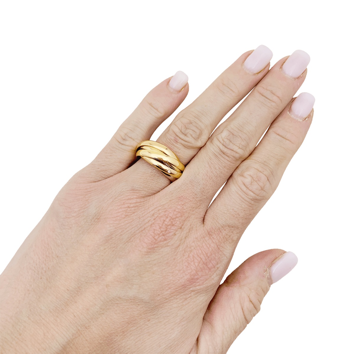 Bague Cartier "Trinity 6 anneaux" trois ors, diamants. - Maison Eloe