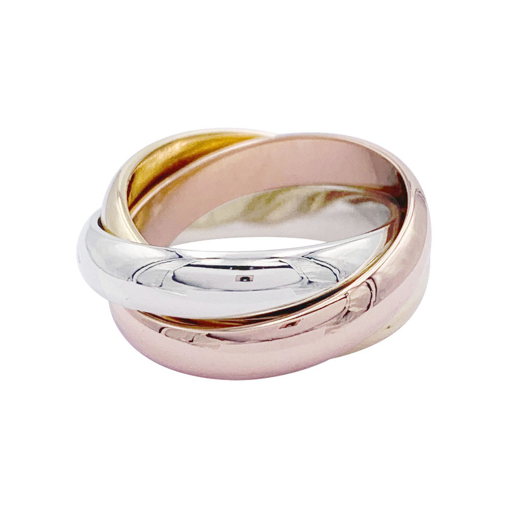 Cartier ring, Trinity", three golds.