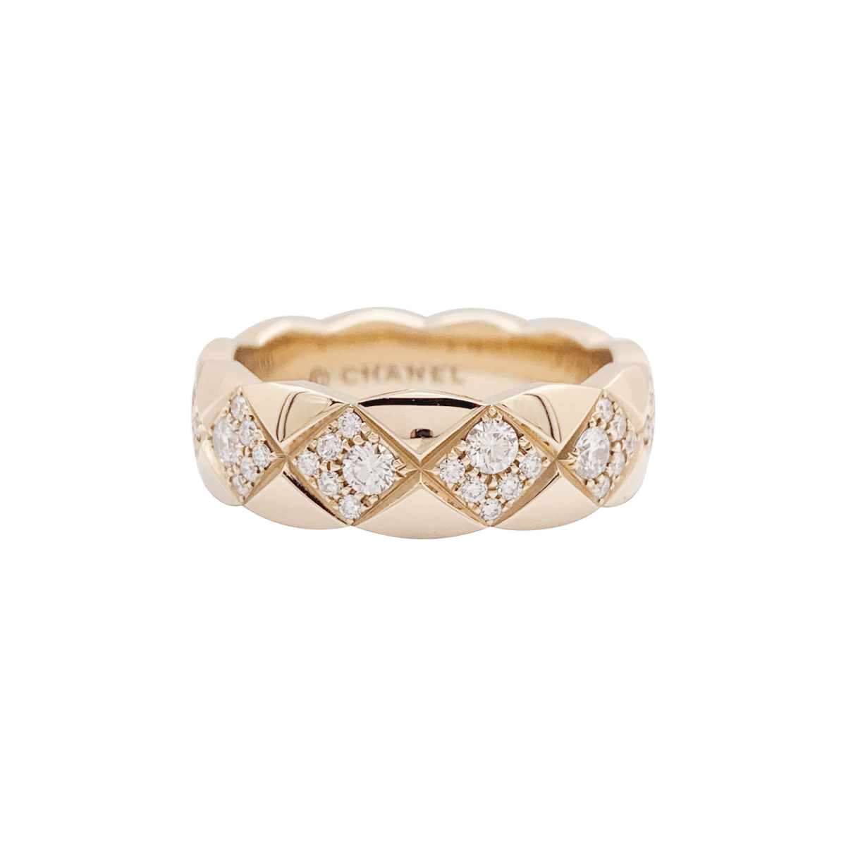 Bague Chanel, "Coco Crush", or beige, diamants. - Maison Eloe