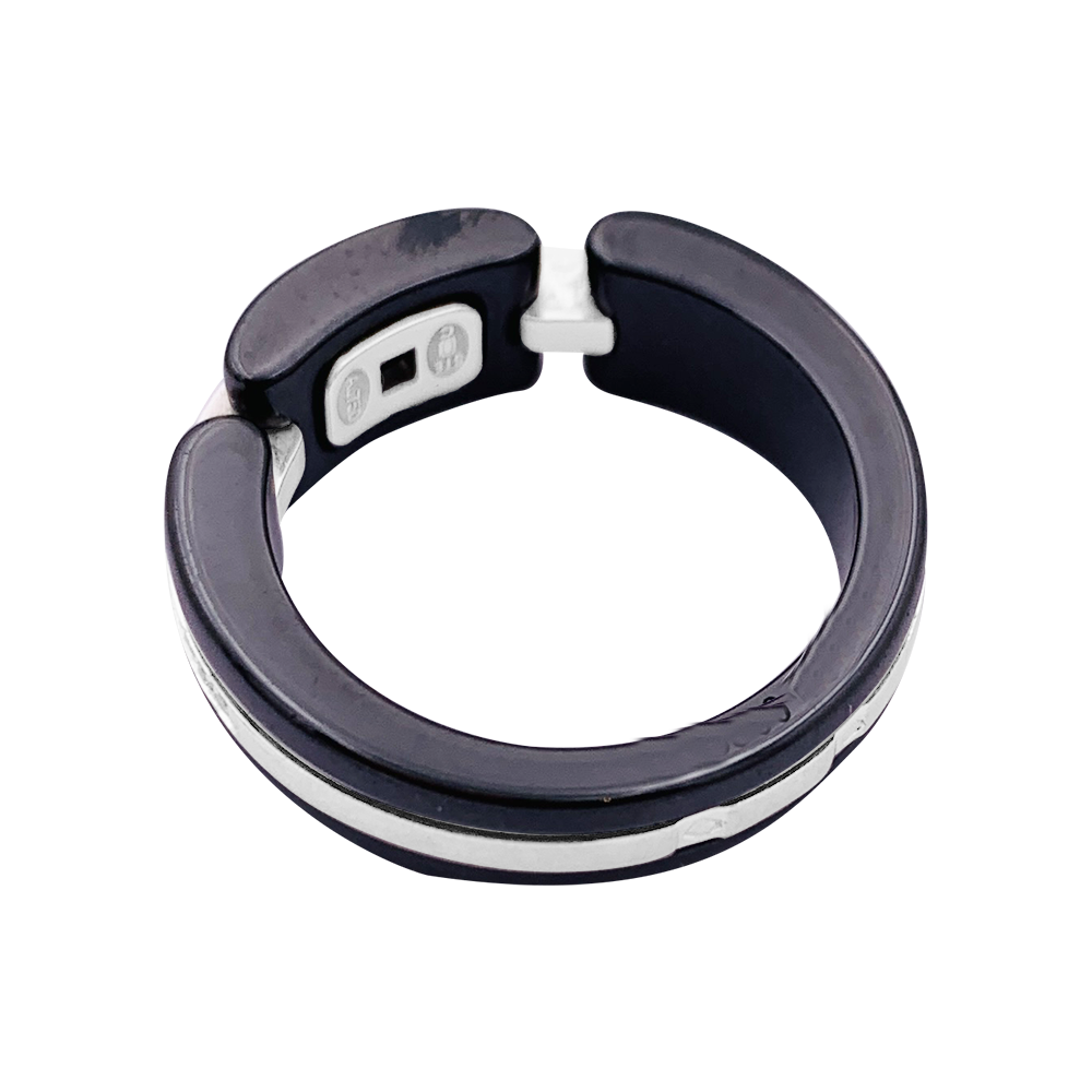 Chanel ring, "Ultra", ceramic, white gold and diamonds.