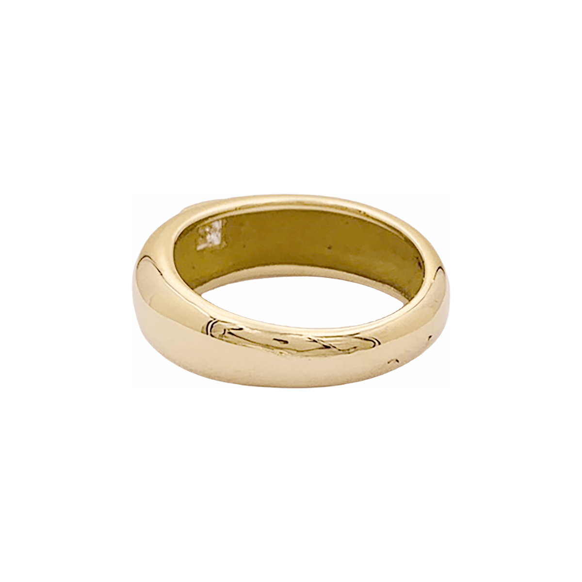 Bague Chaumet, "Anneau", or jaune, diamant princesse. - Maison Eloe