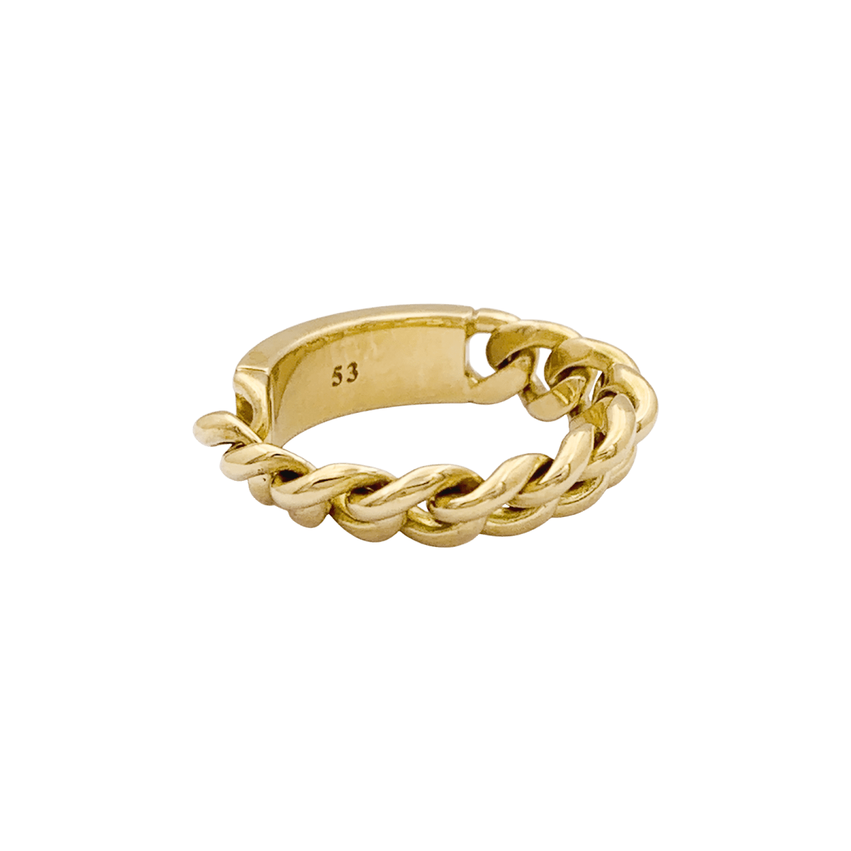 Bague DIOR, "Gourmette" en or jaune. - Maison Eloe