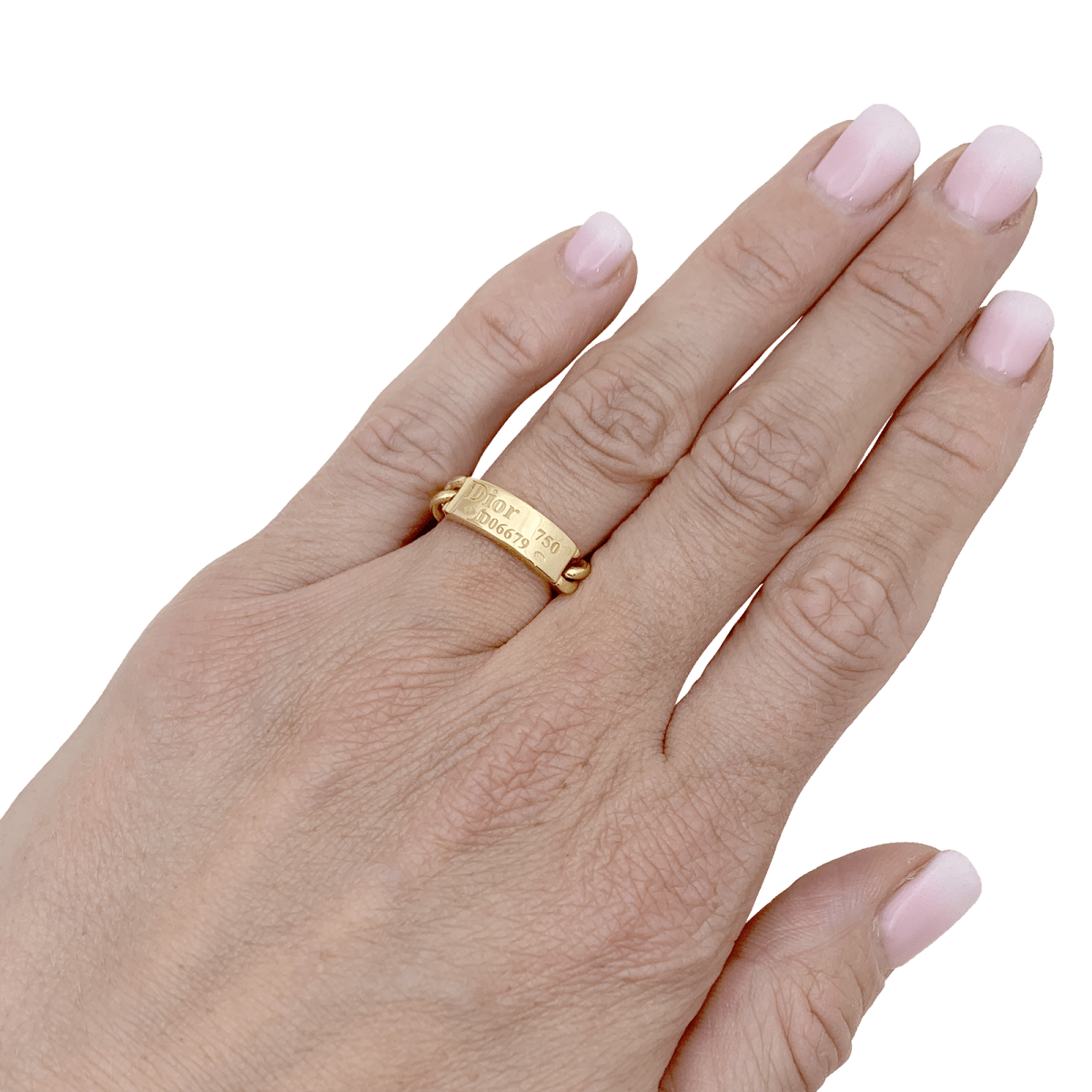 Bague DIOR, "Gourmette" en or jaune. - Maison Eloe