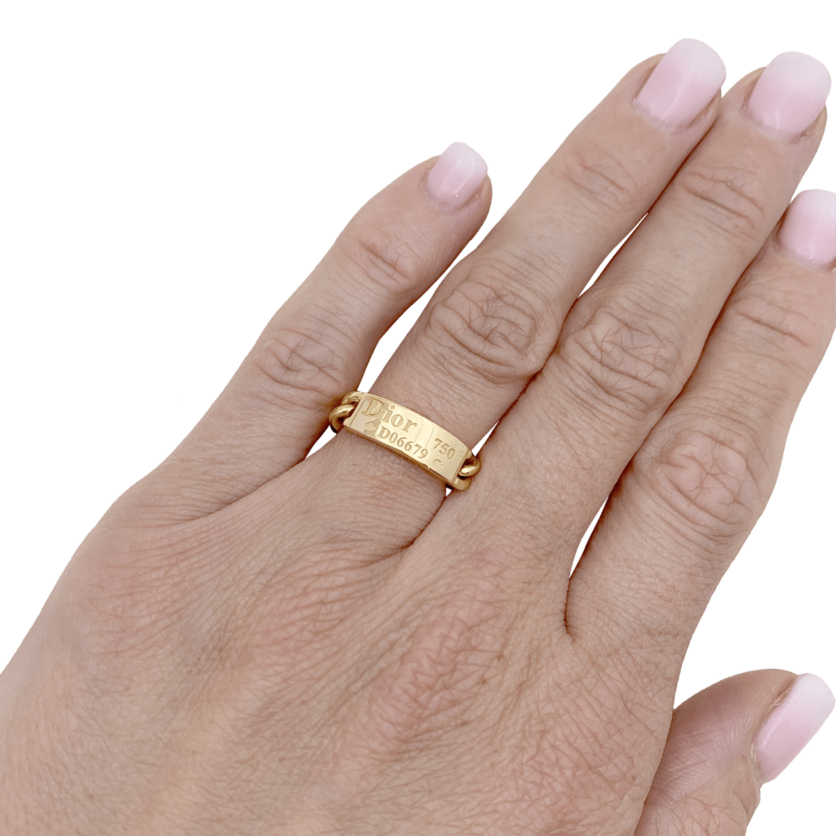 Bague DIOR, "Gourmette" en or jaune. - Maison Eloe