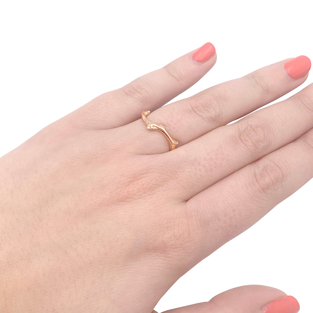 Dior ring, "Bois de Rose", pink gold, diamonds.