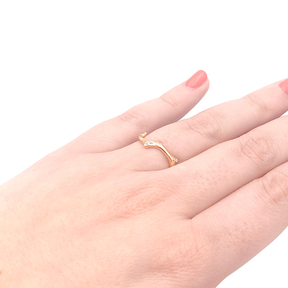Dior ring, "Bois de Rose", pink gold, diamonds.