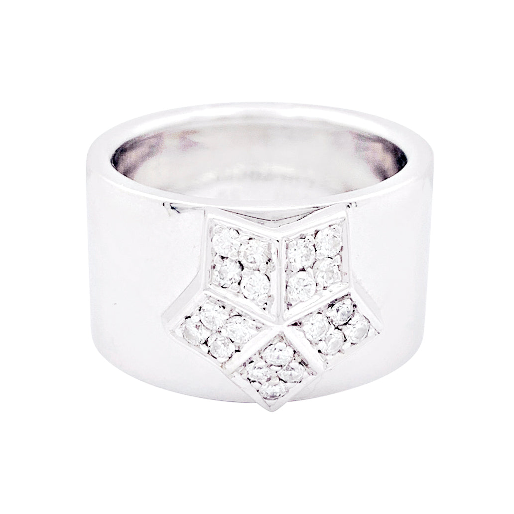Fred ring, "Lucifer", white gold, diamonds.