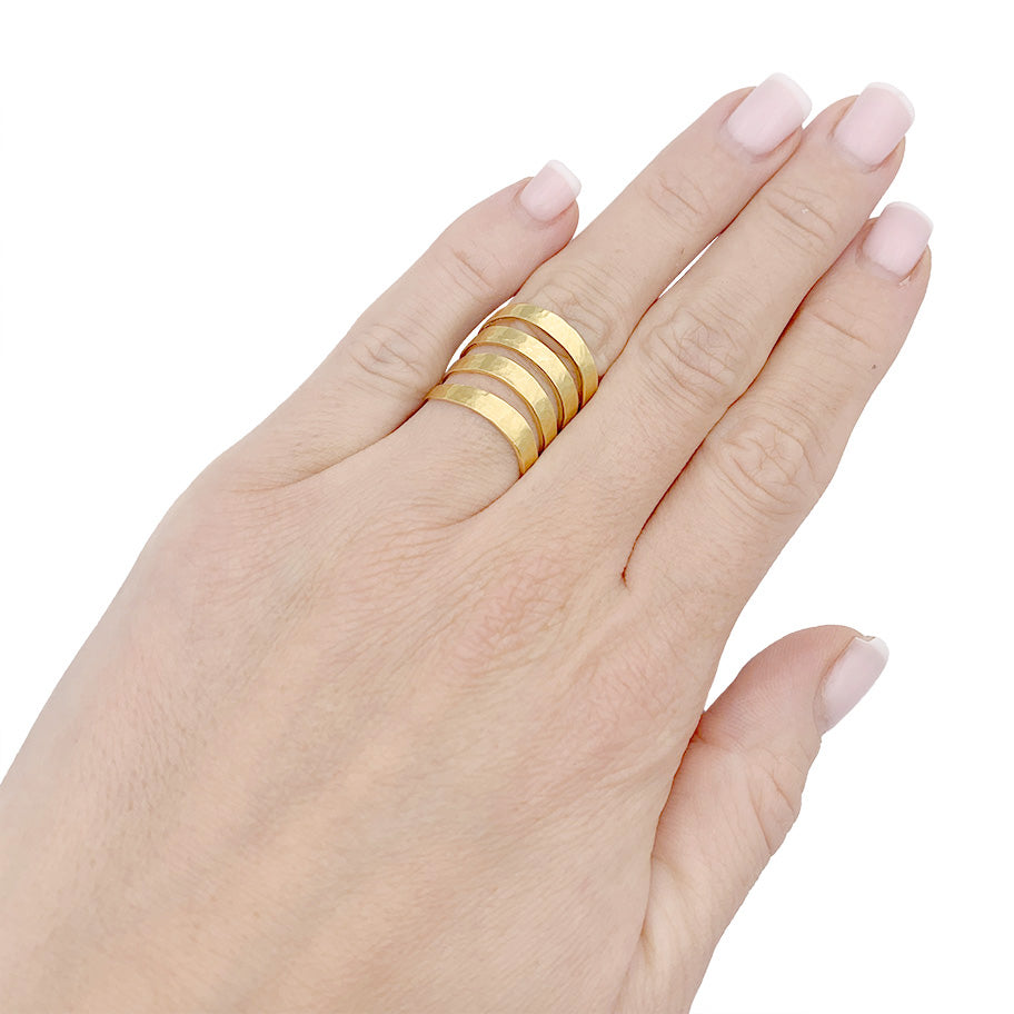 H.Stern ring, "Oscar Niemeyer", matte yellow gold.