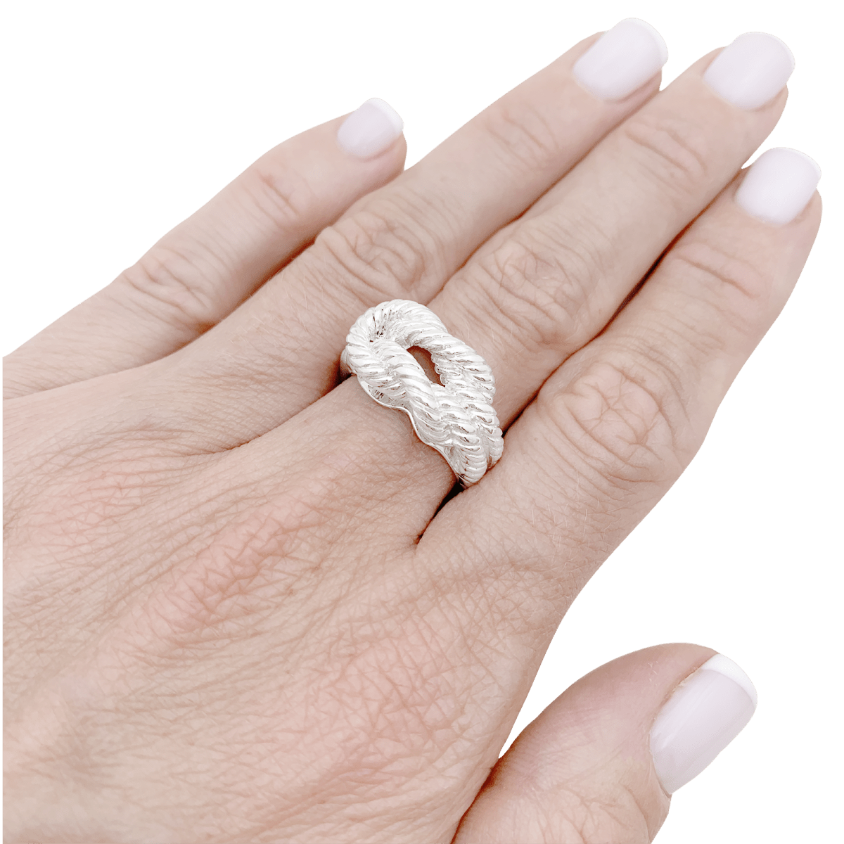 Bague HERMÈS, "Audierne" en argent. - Maison Eloe