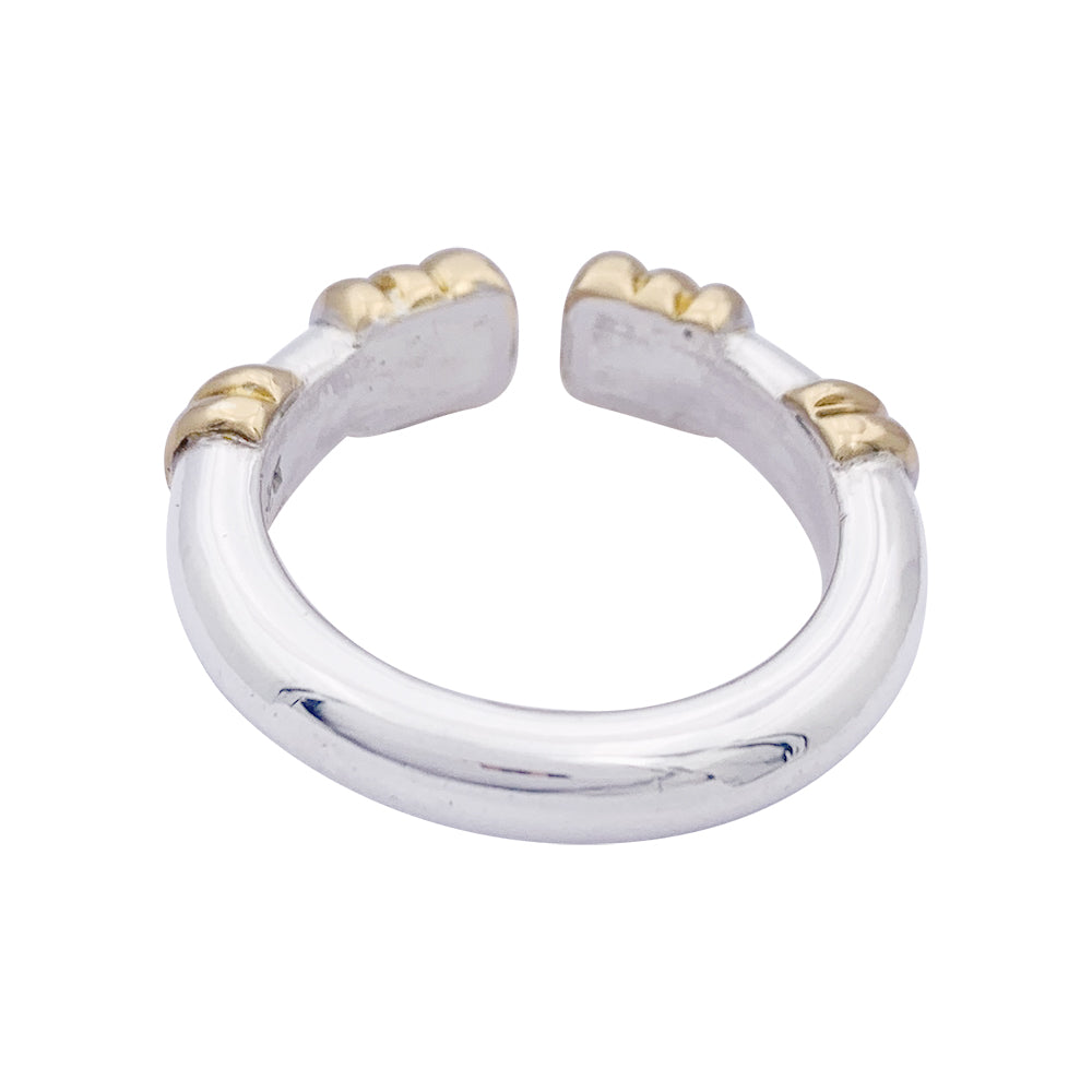 Lalaounis ring in silver and yellow gold