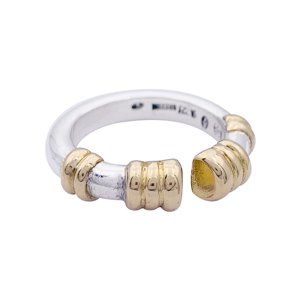 Lalaounis ring in silver and yellow gold