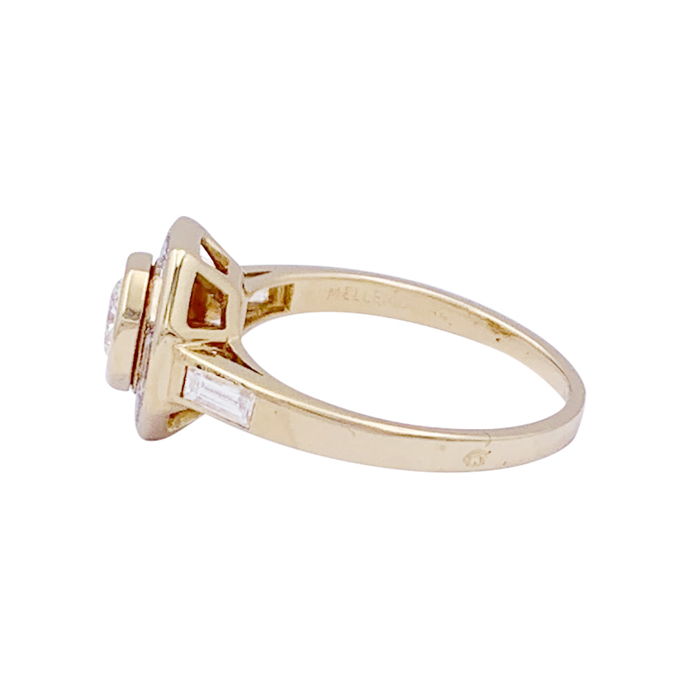 Mellerio ring in yellow gold and diamonds.