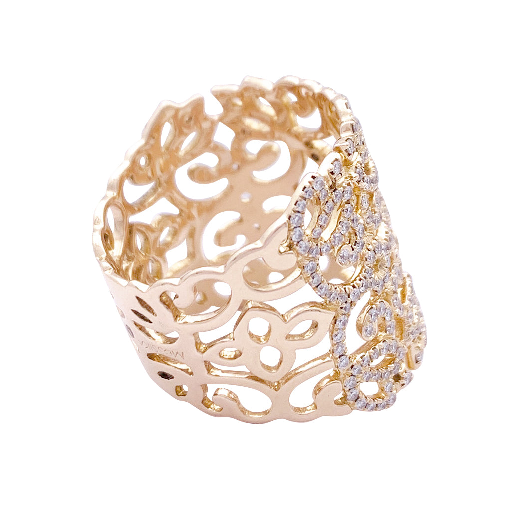 Messika ring, "Eden" rose gold and diamonds.