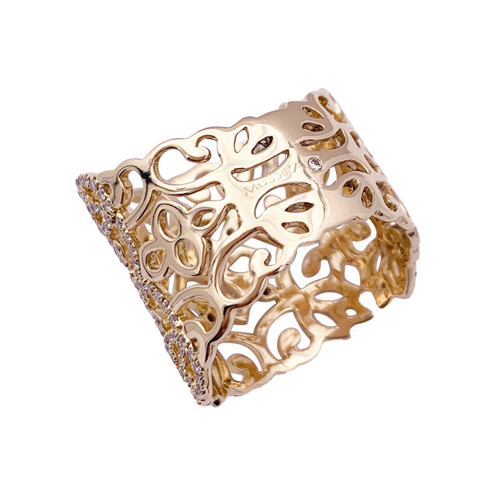 Messika ring, "Eden" rose gold and diamonds.